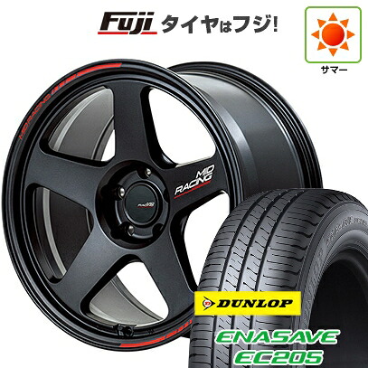 【新品国産車用5穴100】 夏タイヤ ホイール4本セット 215/45R17 ダンロップ エナセーブ EC205 MID WHEELS MID RACING TR50 7.5J 17インチ(送料無料)