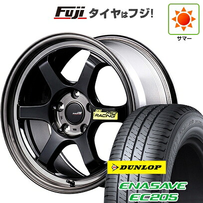【新品国産車用5穴100】 夏タイヤ ホイール4本セット 215/45R17 ダンロップ エナセーブ EC205 MID WHEELS MID RACING R06 7.5J 17インチ(送料無料)