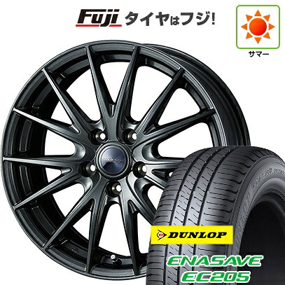 【新品国産車用5穴100】 夏タイヤ ホイール4本セット 205/50R17 ダンロップ エナセーブ EC205 WEDS ウェッズ ヴェルバ スポルトII 7J 17インチ(送料無料)｜フジコーポレーション