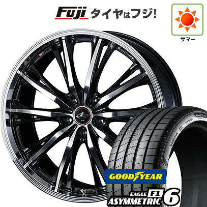 【新品】60系プリウス 夏タイヤ ホイール4本セット 195/50R19 グッドイヤー イーグル エフワン アシメトリックシックス(限定) WEDS ウェッズ レオニス RT 7J 19インチ(送料無料)