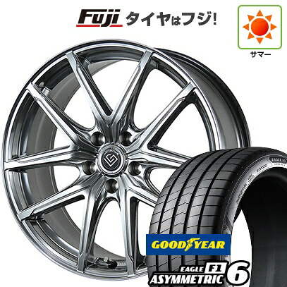 【新品】60系プリウス 夏タイヤ ホイール4本セット 195/50R19 グッドイヤー イーグル エフワン アシメトリックシックス(限定) トピー ロンギヌス RE-X トヨタ･レクサス車専用 6.5J 19インチ(送料無料)