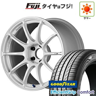 【新品国産車用5穴114.3】 夏タイヤ ホイール4本セット 215/45R18 グッドイヤー エフィシェントグリップ コンフォート(限定) ヨコハマ アドバンレーシング RSIII 7.5J 18インチ(送料無料)