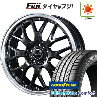 【新品国産車用5穴114.3】 夏タイヤ ホイール4本セット 215/45R18 グッドイヤー エフィシェントグリップ コンフォート(限定) ブレスト ユーロスポーツ タイプ815 7J 18インチ(送料無料) 107,965円