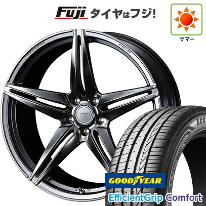 【新品国産車用5穴114.3】 夏タイヤ ホイール4本セット 215/45R18 グッドイヤー エフィシェントグリップ コンフォート(限定) WEDS ウェッズ F-ZERO FZ-3 7.5J 18インチ(送料無料)