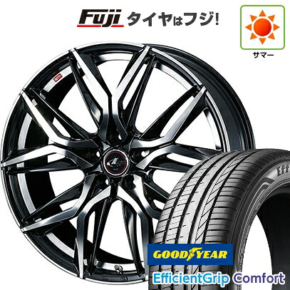 【新品国産車用5穴114.3】 夏タイヤ ホイール4本セット 215/45R18 グッドイヤー エフィシェントグリップ コンフォート(限定) WEDS ウェッズ レオニス LM 7J 18インチ(送料無料)