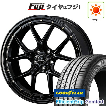 【新品国産車用5穴114.3】 夏タイヤ ホイール4本セット 215/45R18 グッドイヤー エフィシェントグリップ コンフォート(限定) WEDS ウェッズ ノヴァリス アセット S1 7.5J 18インチ(送料無料)｜フジコーポレーション