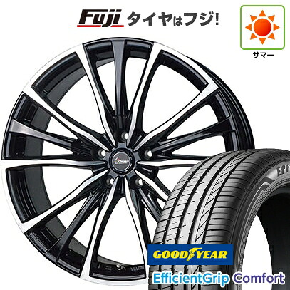 【新品国産車用5穴114.3】 夏タイヤ ホイール4本セット 215/45R18 グッドイヤー エフィシェントグリップ コンフォート(限定) ホットスタッフ クロノス CH-110 7.5J 18インチ(送料無料)