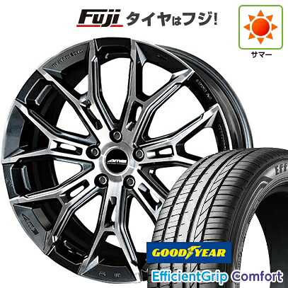【新品国産車用5穴114.3】 夏タイヤ ホイール4本セット 215/45R18 グッドイヤー エフィシェントグリップ コンフォート(限定) 共豊 ガレルナ フィヌラ 7.5J 18インチ(送料無料)