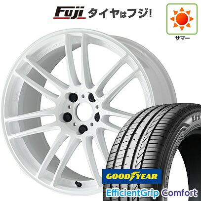 【新品国産車用5穴114.3】 夏タイヤ ホイール4本セット 215/45R18 グッドイヤー エフィシェントグリップ コンフォート(限定) WORK ワーク エモーション ZR7 7.5J 18インチ(送料無料)