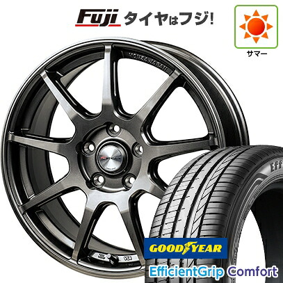 【新品国産車用5穴114.3】 夏タイヤ ホイール4本セット 215/45R18 グッドイヤー エフィシェントグリップ コンフォート(限定) モンツァ Rバージョン FS99 8J 18インチ(送料無料)