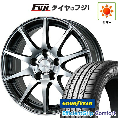 【新品国産車用5穴114.3】 夏タイヤ ホイール4本セット 215/45R18 グッドイヤー エフィシェントグリップ コンフォート(限定) ブリヂストン エコフォルム CRS23 7.5J 18インチ(送料無料)