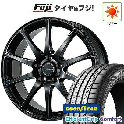 【新品国産車用5穴114.3】 夏タイヤ ホイール4本セット 215/45R18 グッドイヤー エフィシェントグリップ コンフォート(限定) ブリヂストン エコフォルム CRS23 7.5J 18インチ(送料無料)