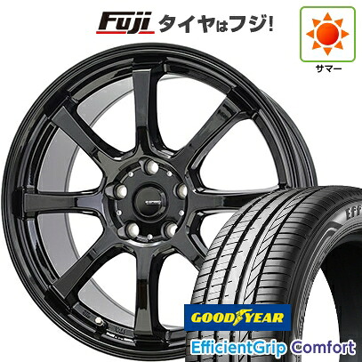 【新品国産車用5穴114.3】 夏タイヤ ホイール4本セット 215/45R18 グッドイヤー エフィシェントグリップ コンフォート(限定) ホットスタッフ ジースピード G-08 7J 18インチ(送料無料)|フジコーポレーション
