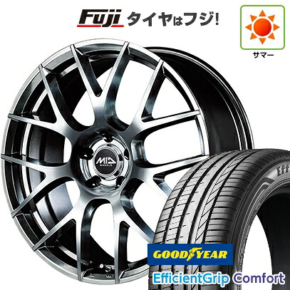 【新品国産車用5穴114.3】 夏タイヤ ホイール4本セット 215/45R18 グッドイヤー エフィシェントグリップ コンフォート(限定) MID WHEELS MID EXCLUSIVE 027F 7J 18インチ(送料無料)