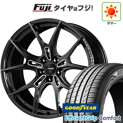 【新品国産車用5穴114.3】 夏タイヤ ホイール4本セット 215/45R18 グッドイヤー エフィシェントグリップ コンフォート(限定) RAYS レイズ グラムライツ 57FXZ 7.5J 18インチ(送料無料)