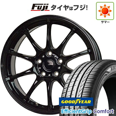 【新品国産車用5穴114.3】 夏タイヤ ホイール4本セット 215/45R18 グッドイヤー エフィシェントグリップ コンフォート(限定) ホットスタッフ ジースピード G-07 7.5J 18インチ(送料無料)