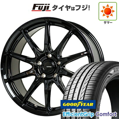【新品国産車用5穴114.3】 夏タイヤ ホイール4本セット 215/45R18 グッドイヤー エフィシェントグリップ コンフォート(限定) ホットスタッフ ジースピード G-05 7J 18インチ(送料無料)|フジコーポレーション