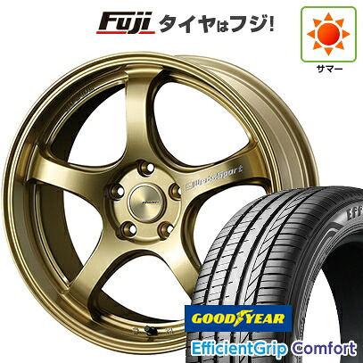 【新品国産車用5穴114.3】 夏タイヤ ホイール4本セット 215/45R18 グッドイヤー エフィシェントグリップ コンフォート(限定) WEDS ウェッズスポーツ RN-05M 7.5J 18インチ(送料無料)｜フジコーポレーション