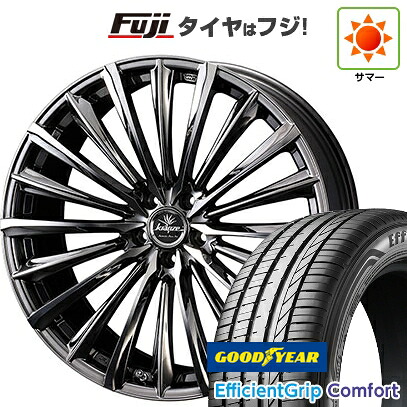【新品国産車用5穴114.3】 夏タイヤ ホイール4本セット 215/45R18 グッドイヤー エフィシェントグリップ コンフォート(限定) WEDS ウェッズ クレンツェ ヴィルハーム 225EVO 7.5J 18インチ(送料無料)