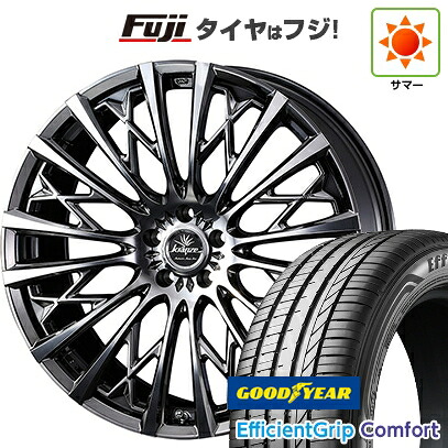 【新品国産車用5穴114.3】 夏タイヤ ホイール4本セット 215/45R18 グッドイヤー エフィシェントグリップ コンフォート(限定) WEDS ウェッズ クレンツェ シュリット 855EVO 7.5J 18インチ(送料無料)