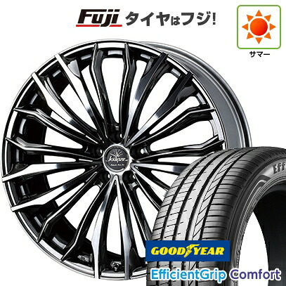 【新品国産車用5穴114.3】 夏タイヤ ホイール4本セット 215/45R18 グッドイヤー エフィシェントグリップ コンフォート(限定) WEDS ウェッズ クレンツェ フェルゼン 358EVO 7.5J 18インチ(送料無料)