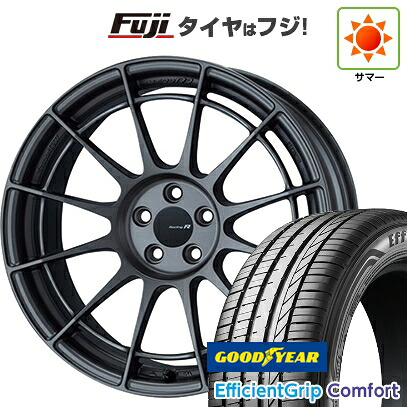 【新品国産車用5穴114.3】 夏タイヤ ホイール4本セット 215/45R18 グッドイヤー エフィシェントグリップ コンフォート(限定) ENKEI エンケイ Racing Revolution NT03 RR 8J 18インチ(送料無料)