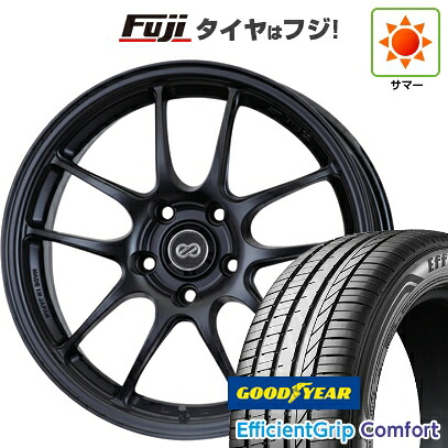 【新品国産車用5穴114.3】 夏タイヤ ホイール4本セット 215/45R18 グッドイヤー エフィシェントグリップ コンフォート(限定) ENKEI エンケイ PerformanceLine PF01 7.5J 18インチ(送料無料)