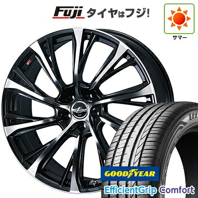 【新品国産車用5穴114.3】 夏タイヤ ホイール4本セット 215/45R18 グッドイヤー エフィシェントグリップ コンフォート(限定) WEDS ウェッズ レオニス JG 7J 18インチ(送料無料)