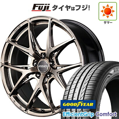【新品国産車用5穴114.3】 夏タイヤ ホイール4本セット 215/45R18 グッドイヤー エフィシェントグリップ コンフォート(限定) RAYS レイズ ベルサス クラフトコレクション VV21S (XIJ) 8J 18インチ(送料無料) 129,900円