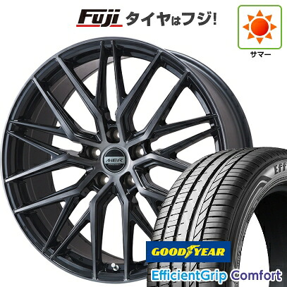 【新品国産車用5穴114.3】 夏タイヤ ホイール4本セット 215/45R18 グッドイヤー エフィシェントグリップ コンフォート(限定) プレミックス MER XMESH ブラッククリア 7J 18インチ(送料無料)|フジコーポレーション