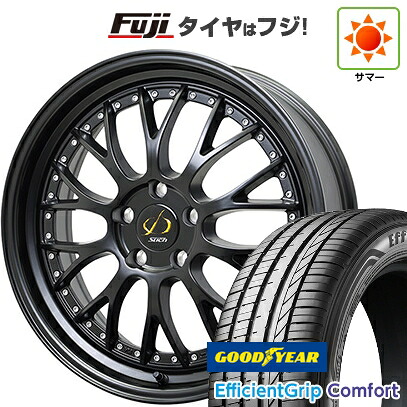 【新品国産車用5穴114.3】 夏タイヤ ホイール4本セット 215/45R18 グッドイヤー エフィシェントグリップ コンフォート(限定) ホットスタッフ シュティッヒ メッシュNR 7J 18インチ(送料無料)