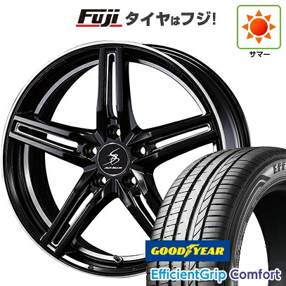 【新品国産車用5穴114.3】 夏タイヤ ホイール4本セット 215/45R18 グッドイヤー エフィシェントグリップ コンフォート(限定) ケースペック SILK BLAZE S590 7.5J 18インチ(送料無料)｜フジコーポレーション