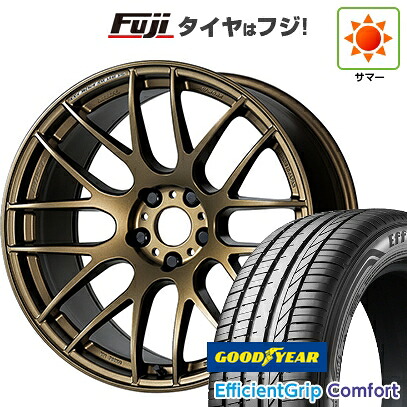 【新品国産車用5穴114.3】 夏タイヤ ホイール4本セット 215/45R18 グッドイヤー エフィシェントグリップ コンフォート(限定) WORK ワーク エモーション M8R 7.5J 18インチ(送料無料)|フジコーポレーション