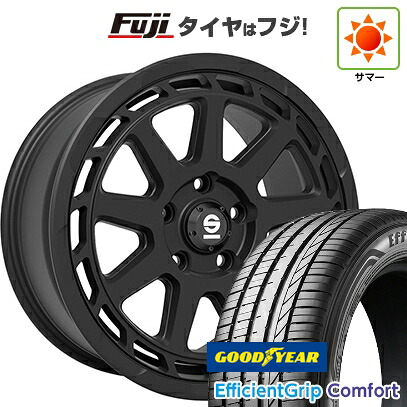 【新品国産車用5穴114.3】 夏タイヤ ホイール4本セット 215/45R18 グッドイヤー エフィシェントグリップ コンフォート(限定) OZ SPARCO グラベル 8J 18インチ(送料無料)|フジコーポレーション