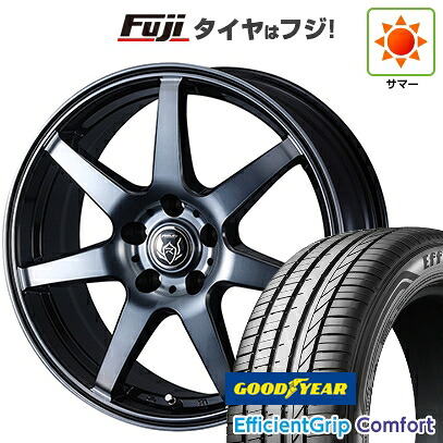 【新品国産車用5穴114.3】 夏タイヤ ホイール4本セット 215/45R18 グッドイヤー エフィシェントグリップ コンフォート(限定) WEDS ウェッズ ライツレー KW 7.5J 18インチ(送料無料)