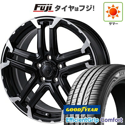 【新品国産車用5穴114.3】 夏タイヤ ホイール4本セット 215/45R18 グッドイヤー エフィシェントグリップ コンフォート(限定) モンツァ JPスタイル MJ-T 7.5J 18インチ(送料無料)