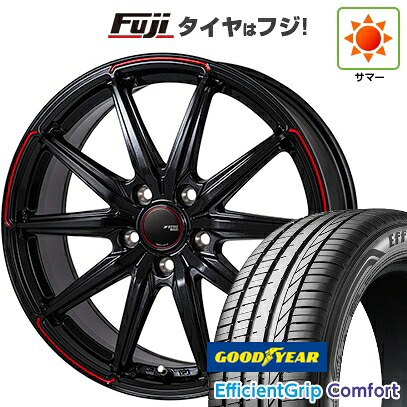 【新品国産車用5穴114.3】 夏タイヤ ホイール4本セット 215/45R18 グッドイヤー エフィシェントグリップ コンフォート(限定) モンツァ JPスタイル R55 7.5J 18インチ(送料無料)