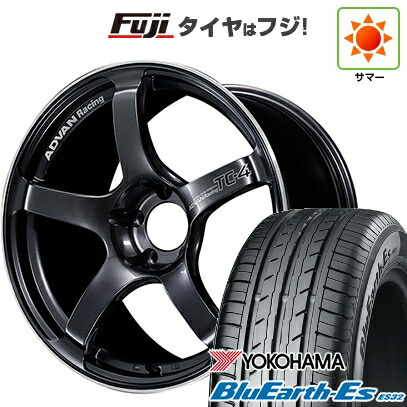 【新品国産車用5穴114.3】 夏タイヤ ホイール4本セット 225/40R18 ヨコハマ ブルーアース ES32 ヨコハマ アドバンレーシング TC-4 9J 18インチ(送料無料)