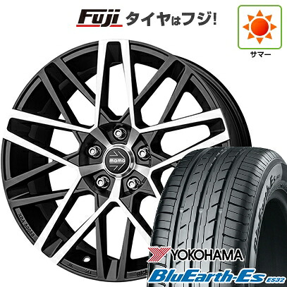 【新品国産車用5穴114.3】 夏タイヤ ホイール4本セット 225/55R18 ヨコハマ ブルーアース ES32 モモ アベンジャー 8J 18インチ(送料無料)