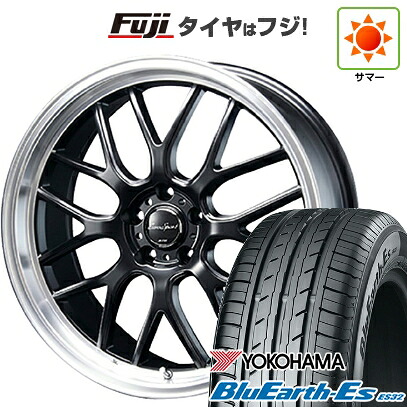 【新品国産車用5穴114.3】 夏タイヤ ホイール4本セット 225/35R19 ヨコハマ ブルーアース ES32 ブレスト ユーロスポーツ タイプ805 セミグロスブラック 8.5J 19インチ(送料無料)|フジコーポレーション