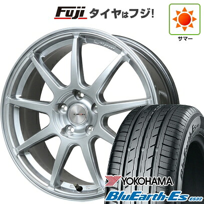 【新品国産車用5穴114.3】 夏タイヤ ホイール4本セット 215/60R17 ヨコハマ ブルーアース ES32 レアマイスター LMスポーツ LM-QR ハイパーシルバー 7.5J 17インチ(送料無料)
