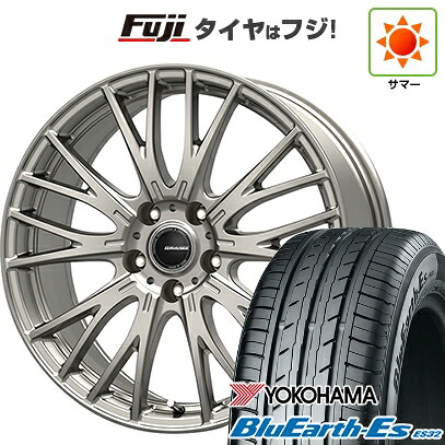 【新品国産車用5穴100】 夏タイヤ ホイール4本セット 225/60R17 ヨコハマ ブルーアース ES32 コーセイ クレイシズ SE48 7J 17インチ(送料無料)