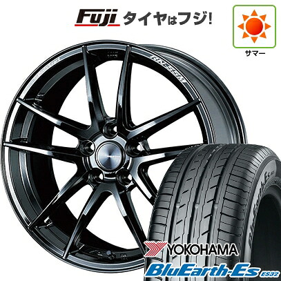 【新品国産車用5穴114.3】 夏タイヤ ホイール4本セット 225/55R18 ヨコハマ ブルーアース ES32 WEDS ウェッズスポーツ RN-55M 8J 18インチ(送料無料)