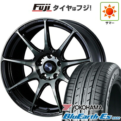 【新品国産車用5穴114.3】 夏タイヤ ホイール4本セット 225/55R18 ヨコハマ ブルーアース ES32 WEDS ウェッズスポーツ SA-99R 8J 18インチ(送料無料)