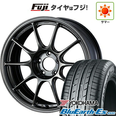 【新品国産車用5穴114.3】 夏タイヤ ホイール4本セット 215/45R18 ヨコハマ ブルーアース ES32 WEDS ウェッズスポーツ TC-105X 8J 18インチ(送料無料)