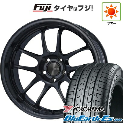 【新品国産車用5穴114.3】 夏タイヤ ホイール4本セット 225/40R18 ヨコハマ ブルーアース ES32 ENKEI エンケイ PerformanceLine PF01 EVO 9J 18インチ(送料無料)