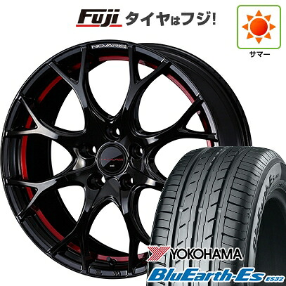 【新品国産車用5穴114.3】 夏タイヤ ホイール4本セット 225/40R18 ヨコハマ ブルーアース ES32 WEDS ウェッズ ノヴァリス ローグ UY 8J 18インチ(送料無料)