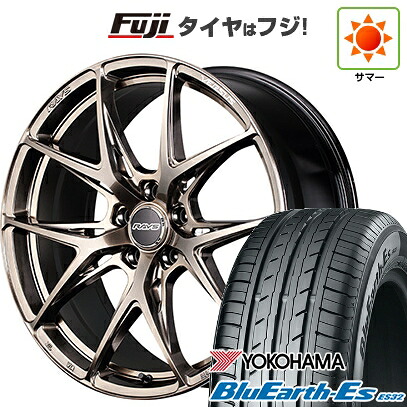【新品国産車用5穴114.3】 夏タイヤ ホイール4本セット 225/35R19 ヨコハマ ブルーアース ES32 RAYS レイズ ベルサス クラフトコレクション VV21S (XIJ) 8.5J 19インチ(送料無料)