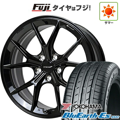 【新品国産車用5穴114.3】 夏タイヤ ホイール4本セット 225/55R18 ヨコハマ ブルーアース ES32 ホットスタッフ プローバ ラフィナート スバル車専用 8J 18インチ(送料無料)