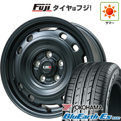 【新品国産車用5穴100】 夏タイヤ ホイール4本セット 195/65R15 ヨコハマ ブルーアース ES32 レアマイスター LMG OFF-STYLE 2 (マットブラック) 6J 15インチ(送料無料)｜フジコーポレーション